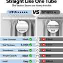IFELS Heavy Duty Curtain Rods for Windows 66 to 120 Inch, 1 Inch Adjustable White Curtain Rod Set with Easy Installation and Modern Design (A1, White, 30-120")