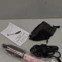 Farery Mini Thermal Brush 3 Temperature Adjustable, 3/4 Inch Travel Curling Iron for Short Hair, Heated Round Brush for Touch ups and Small Curls, Travel Size Curling Wand, Dual Voltage, Pink