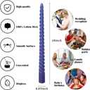 8 Pack 10 Inch Future Dusk Spiral Taper Candle Set, 7/8 Inch Unscented Driples Candlesticks for Home Decoration, 6-7 Hours Burn