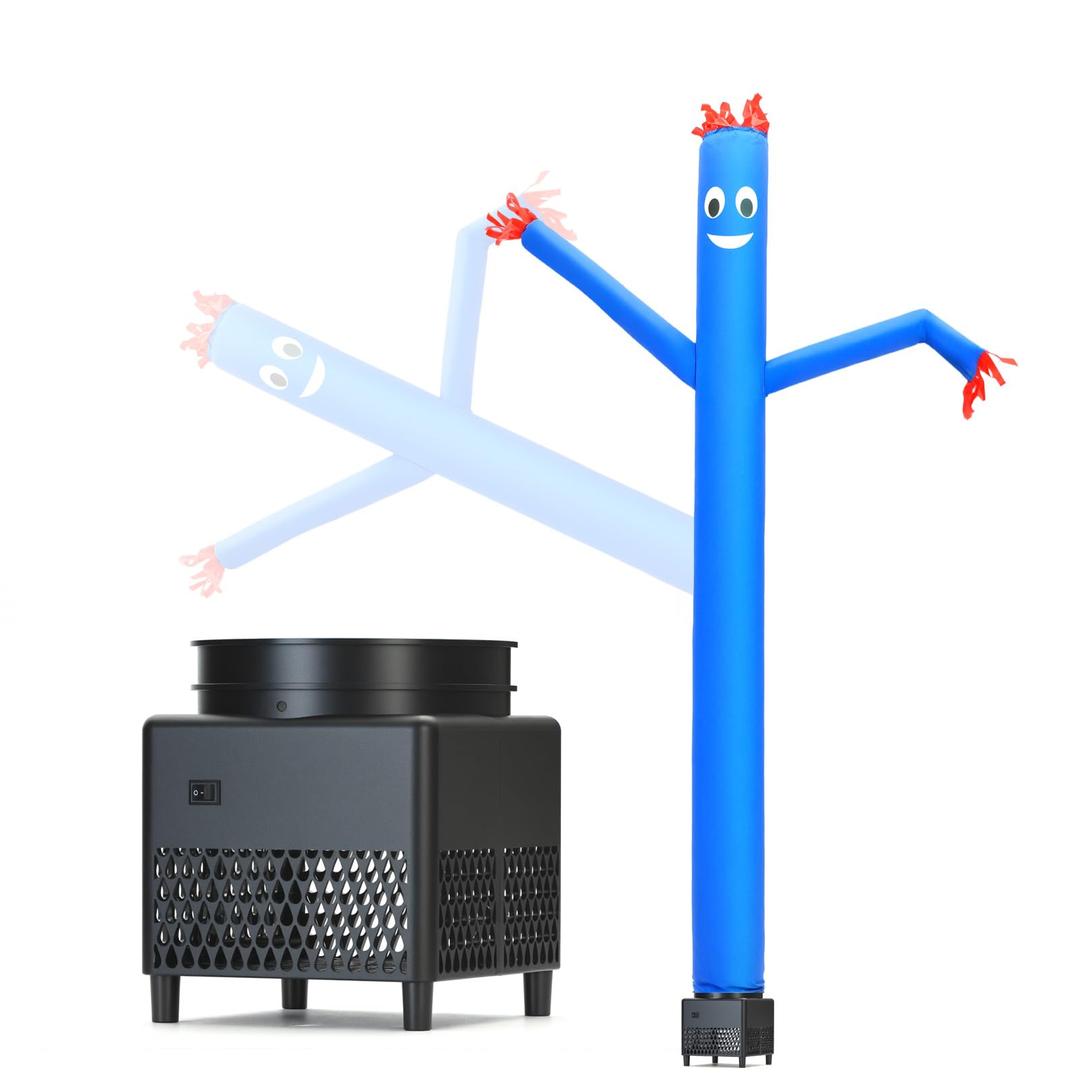 Mkevi 6ft Blue Sky Air Puppet Dancer Inflatable Waving Tube Man with Lights & Built-in Blower - Wacky Waving Dancing Tube Guy for Business Promotion Stand Out Christmas Advertising