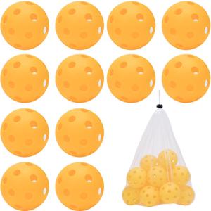 3 PCS Practice Baseball Ball Hollow Plastic Softball Hockey Training Ball with Drawstring Pocket, for Indoor and Outdoor Baseball Training (2.83 inch Diameter) (Yellow) 3 PCS Practice Baseball Ball Hollow Plastic Softball Hockey Training Ball with Drawstring Pocket, for Indoor and Outdoor Baseball Training (2.83 inch Diameter) (Yellow)