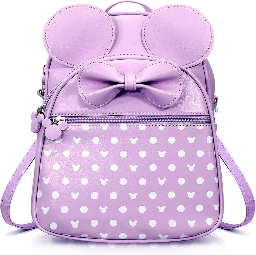 Small Cute Backpack for Girls Women Travel Kids Backpack Purse Toddler Little Girls Childrens Daypack Convertible Shoulder Bag Purple Kids Mini Mouse Backpacks