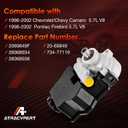 Power Steering Pump, with Reservoir, Compatible with 1998 1999 2000 2001 2002 Chevy/Chevrolet Camaro & Pontiac Firebird, only fits 5.7L LS1 V8 Engines, Replace #20-69849, 734-77119, 26068934, 26068936