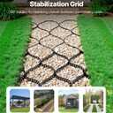 VEVOR Gravel Grid, 2 Inch Depth, 32.81 x 9.84 FT / 10000 x 3000 mm, 1880 LBS Per Sq ft Grass Ground Retainer, Permeable Geo Grids Driveway Stabilization, for Garden, Patio, Walkway, RV Parking Slopes