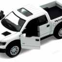 KiNSMART 2013 Ford F-150 SVT Raptor Supercrew White 1:46 Scale 5" Die Cast Metal Model Toy Truck
