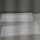 2-Piece White Metal Floating Shelves - Aluminum Alloy Wall Mounted Shelf No Drilling, Rust-Proof, 15.7" Width for Home Decor & Storage in Living Room, Bedroom, Bathroom