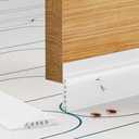 Door Draft Stopper, Door Sweep for Bottom of Door, Under Door Gap Filler, Weather Stripping Door Seal for Exterior & Interior Doors, Under Door Draft Blocker Soundproof/Insulator (White, 78inch)