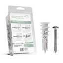 Reinforced Nylon 66 Heavy Duty Wall Anchors for Furniture, 90lb, Bulk Pack for Remodel, Multi-Room Projects, 50 Wall Anchors for Drywall and 50 Drywall Screws, Hang Home Decor, Tv Mount, Wall Decor