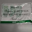 Payment is Due When Services are Rendered Metal Tin Sign, Payment Reminder for Hotel Private Venue Rust-Free Aluminum, Indoor/Outdoor Use 12x8 inch