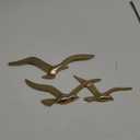 Boltze Birdy 1011623 Wall Art Metal Wall Decoration with Maritime Design for Hallway/Living Room/Dining Room/Gold