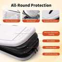 Carrying Case Compatible with Nintendo Switch 2 2025, Portable Travel Storage Case with Taller Design for Larger Capacity, Protective Hard Shell with 10 Game Card Slots, Carry Hand Bag Pouch, White