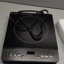 Amazon Basics 1800W Electric Portable Induction Cooktop, Induction Burner with Child Lock, Overheat Protection, Timer, 8 Power Settings, Up to 440F, for Cookware with Diameter 5.7"-8.2", Black