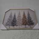 FAEKSUR Framed Christmas Wall Art Decor, Winter Watercolor Pine Trees Landscape Wall Art for Living Room, Rustic Xmas Forest Wall Art Prints for Bedroom, Bathroom, Kitchen, Farmhouse, Office, 12x16