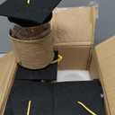TREWAVE 4 Sets Graduation Centerpieces for Tables - Class of 2026 Graduation Decorations, Glass Mason Jars with Grad Caps & LED Lights for College High School Party Table Decor, Congrats Grad Gifts