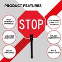 Hand Held Stop Sign With Handle, 18x18, 3 Pack, Aluminum Composite