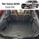 Cargo Mat Compatible with 2016-2025 Volvo XC90 Trunk Mat and Rear Backrest Mat Cargo Liners All Weather Anti-Slip