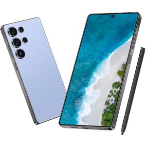 I25 Ultra 5G Unlocked Smartphone,12GB+512GB 7000mAh Fully Cell Phone for Android 14, 6.99" HD Screen Unlocked Cell Phone, 68MP+108MP Dual Camera/Dual SIM/Fingerprint Lock/Face (Titanium Blue)