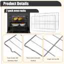 2-Pack Oven wire rack assembly 31649620124" x 16" inch Compatible with Frigidaire Electrolux Oven Range Replacement 316496202, 316496207, AP4040129, PS1765356