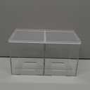 Beiyier 2 Pack Clear Acrylic Square Tissue Box - 4.7x4.7x5.5'' Napkin Organizer, Suitable for Bathroom, Bedroom, Dressing Table, Countertop, Dining Table