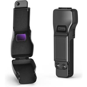 AMAZEAR Gimbal Screen Protective Cover for DJI Osmo Pocket 3 Accessories, Lens Cap Hard Case for Xtra Muse Gimbal Vlog Camera with Soft Lining, Compact Design, Quick Open/Close, Black