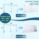 Extra Wide Two Layers One Piece Trade Show Booth Backdrop, White, 25x8ft, 96"W x 300"L