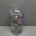 Amooca Christmas Balls Ornaments Hanging Garland Decorations with LED Lights 20pc 12.2ft for Window Wall Stair Railing Xmas Tree Holiday Party Home Decor with Timer Colorful Rhombus Round Balls