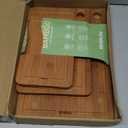 Bamboo Cutting Board for Kitchen, 3-Piece Set with Juice Grooves, Side Handles & Non-Slip Mats  Durable Bamboo Chopping Board for Meat, Vegetables and Fruits