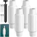 4 Pack Boat Dock Post Bumpers for Poles - Dock Fender Bumpers Inflatable Docking with Pump for Slide-Over Post Pole,Slip-On Leg Pipe,Vertical Protection for Buoy Pontoon Protector