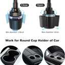 for Qi2 15W Magsafe Car Cup Holder Charger [Heat Restriction], Magnetic Cup Holder Phone Mount Wireless Charger, Fast Charging for iPhone 17 to12 Series[with 30W PD3.0&QC4.0 Car Adapter]