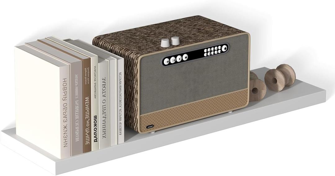 40 Inch Floating Shelf 1 Pack Large Floating Shelves for Wall No Drilling Accessories Included Deep Wall Shelves for Living Room Kitchen Farmhouse 40" W x 12" D x 1.2" White