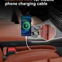 Pair of Car Console Organizer Storage, Car Seat Accessories, Car Seat Gap Filler Organizer Fit Sedan SUV Truck Brown