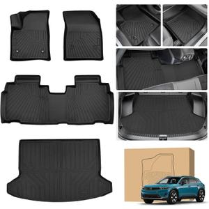 Peleus Floor Mats & Cargo Liners for 2024 2025 Honda Prologue&Chevrolet Chevy Blazer EV,TPE All Weather Protection 1st & 2nd Row Car Floor Liners with Trunk Mat Accessories for Honda Prologue