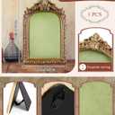 Wonderjune Jewelry Display Stand Vintage Necklace Organizer Ring Holder Earring Tray Resin Jewelry Photography Props Frame with Velvet Backing for Gifts