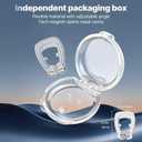 Anti Snoring Devices, Snore Stopper with Adjustable Magnet, Silicone Nose Clip Stop Snoring, Effective to Relieve Snoring, Snoring Solution for Comfortable and Quieter Sleep, Clear, M