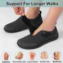 LeIsfIt Mens Wide Diabetic Shoes Adjustable Barefoot Walking Shoes Breathable Zero Drop Sneakers for Wide Width Arthritis Edema Feet (Black), 46