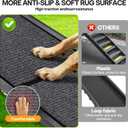 Dog Ramps for Large Pets, 71" L & 20" W Extra Wide Foldable Aluminum Pet Ramp with IP64 Waterproof & Non-Slip Rug Surface, Up to 300lbs for Giant Dogs for SUV, Truck, Bed, Stairs, Indoor & Outdoor