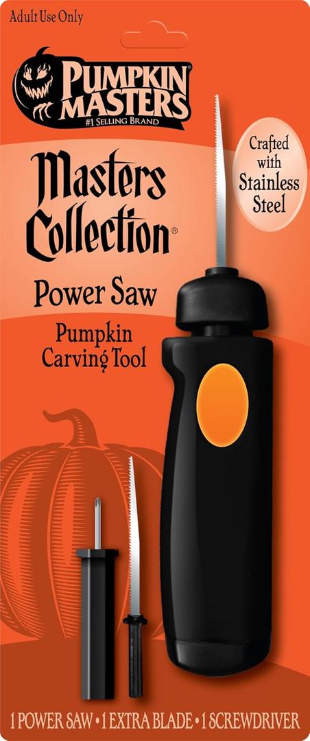 Pumpkin Masters - Masters Collection Power Saw, Easy-Grip Design and Interchangeable Blads for Maximum Control and Comfort