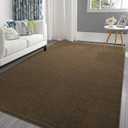 Pettop 6x9 ft Light Brown Area Rugs for Bedroom Living Room, Washable Memory Foam Indoor Carpet, Modern Aesthetic Minimalist Non Slip Soft Comfy Carpet for Boys Girls Dorm Home Decor
