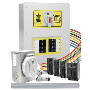 50 Amp Generator Transfer Switch Kit with Automatic Power Change Mode, NEMA 3R 50 Amp Transfer Switch with Multiple 50A, 30A, 20A, 15A Circuit Breakers, 10-16 Circuit, with SS2-50P Power Inlet Box