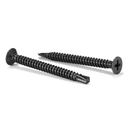 #10 x 2" Sheet Metal Screws 100Pcs 410 Stainless Steel Flat Head Fast Self Tapping Screws Black Oxide by SG TZH