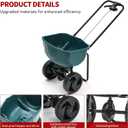YITAMOTOR 60 lb Walk Behind Lawn and Garden Spreader for Seeds and Fertilizer with Easy to Use Flow Control