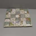 vctops Patchwork Chair Pad with Ties No Slip Lace Trim Chair Cushion Farmhouse Floral Print Kitchen Dining Seat Cushion (017 Green, 16"x16")