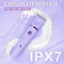 Ufree Bikini Trimmer Electric Razors for Women, Rechargeable Pubic Body Hair Trimmer Electric Shaver for Legs Body Hair, Bikini Shaver IPX7 Waterproof, Gifts for Women, Purple