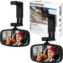 360-Degree Baby Car Mirror for Rear-Facing Seats,Kids Safety Mirror with Tool-Free Installation,Kids Rear View Mirror BPA-Free Shatterproof & ASTM Certified (Adjustable 14"-22") (2 Pack)
