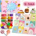 Air Dry Clay Kit with Greeting Cards, 12 Box Dessert Cake Modeling Clay, DIY Art and Craft Supplies for Kids Classroom Gift Exchange, Party Favors