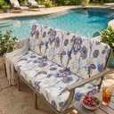 hyha Printed Couch Cushion Covers, Floral Sofa Covers Washable for Cushion Couch, Stretch Pattern Outdoor Cushion Covers for Patio Furniture with Elastic Bottom(Small, Vintage Flower)