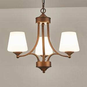 3-Light Oil Rubbed Bronze Chandelier for Dining Room Farmhouse Pendant Light Fixture with Frosted Glass Rustic Ceiling Lighting Modern Hanging Lamp for Kitchen Island Entryway, 47.2" Height Adjustable