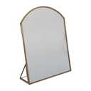 Creative Co-Op Arched Metal Framed Standing Mirror, Brass