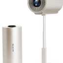 Mini Projector with WiFi and Bluetooth, 1080P Portable Movie Projector with 500 ANSI Lumens, Smart Android TV Projector Builtin Netflix/YouTube, Electric Focus, for Bedroom and Apartment（Rose Gold）