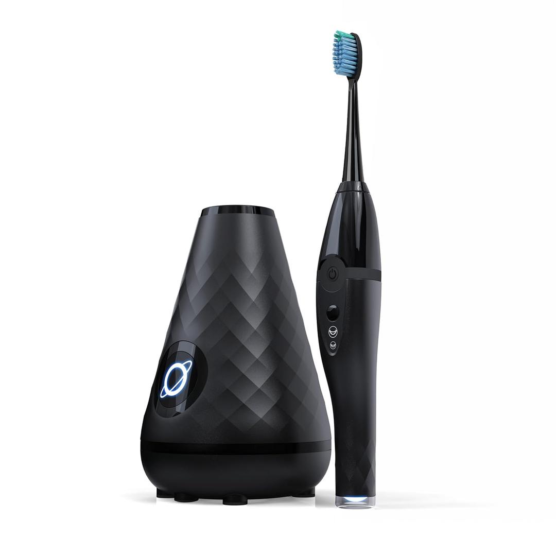 Tao Clean UV Sanitizing Sonic Toothbrush and Cleaning Station, Electric Toothbrush, Dual Speed Setting, Black